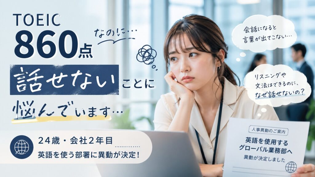 TOEIC860点なのに英語が話せない